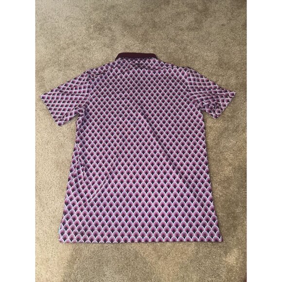GREYSON Mens M MEDIUM POLO SHIRT BEAUTY & PROTECTION WINDFLOWER PURPLE GOLF - Picture 5 of 6